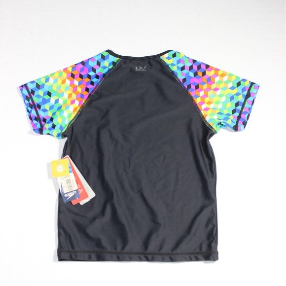 Speedo Girls Black‎ / Pink UV Protection Pullover Swim Top Size Medium Lot Of 2 - Picture 4 of 9